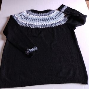 XL Fair Isle Sweater –R&D Style Nordic Knit, Western Revival, Quiet Luxury Layer